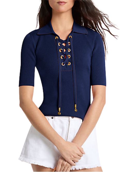 Polo stringata in viscosa Michael Kors | MS661FZ5ZV409